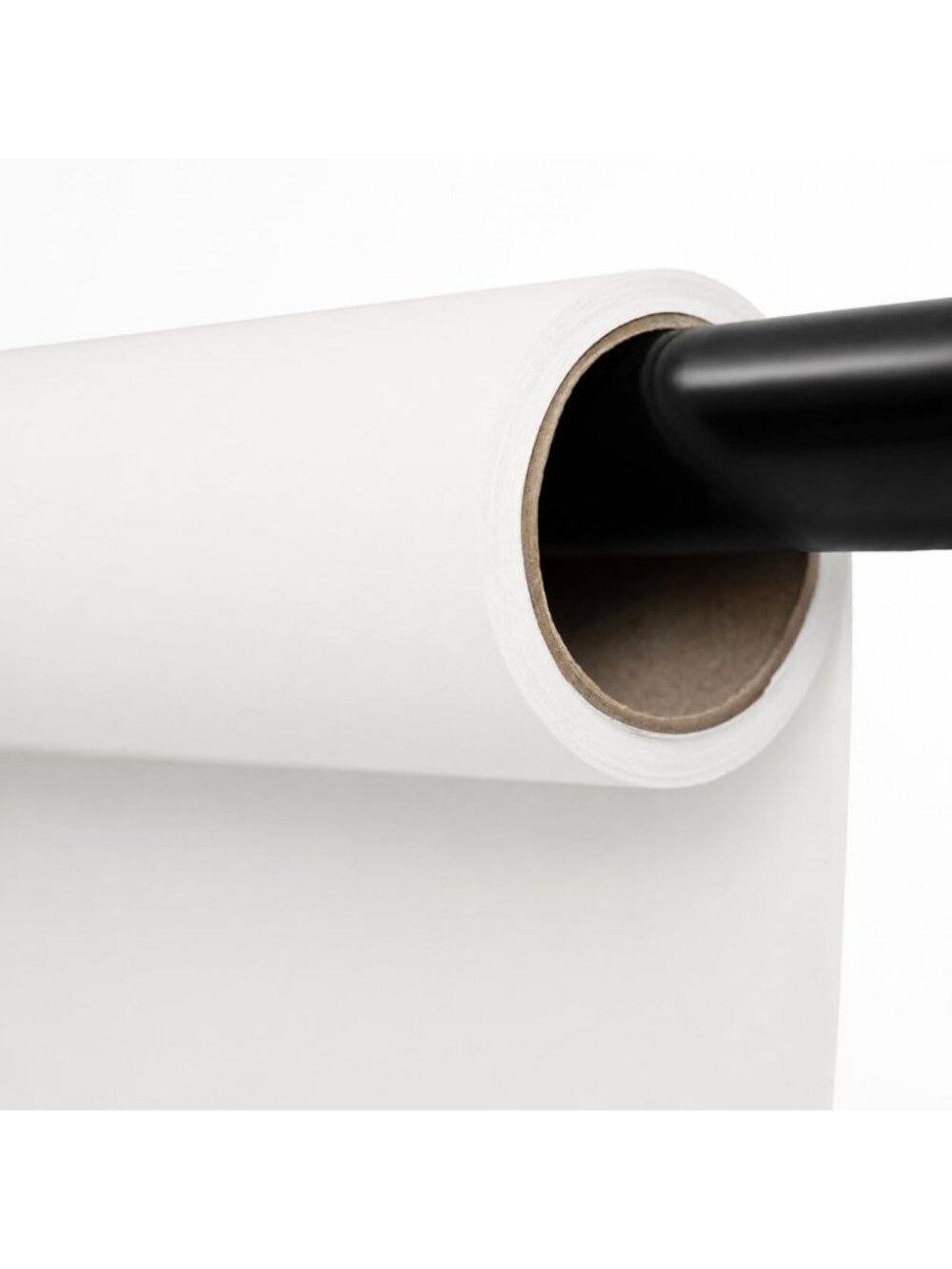 Seamless Arctic White Paper Backdrop for Photography - 53"x16.4" Studio Use